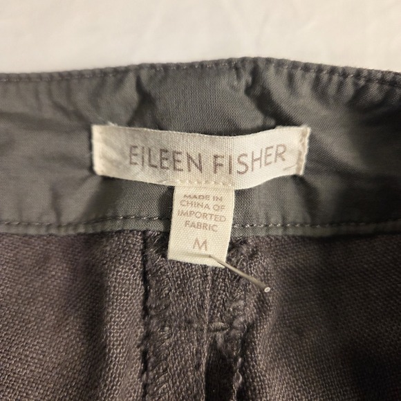 Eileen Fisher Women's 100% Linen Bermuda Short 11.5" Inseam, Size M, Taupe Gray - Picture 3 of 9